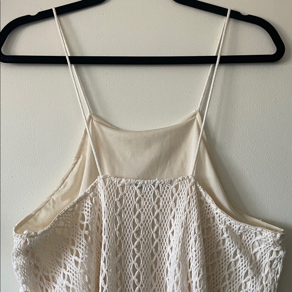Zara Cream crochet tunic tank top-Large - Picture 8 of 10